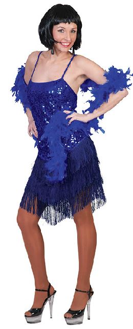 Charleston dame blauw - Willaert, verkleedkledij, carnavalkledij, carnavaloutfit, feestkledij, Maffia en charleston, charlestondame, jaren 20-30, the great gatsby, eerste wereldoorlog